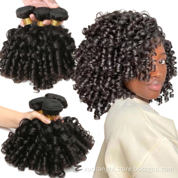 Cheap 10a Grade Cuticle Aligned Vendors Brazilian Hair Weave Bundles Straight Extension Human Hair, Bouncy Fumi Curl Hair Weft